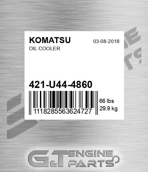 421-U44-4860 Oil Cooler for KOMATSU