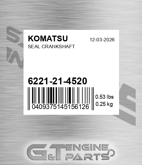 6221-21-4520 Seal Crankshaft for KOMATSU