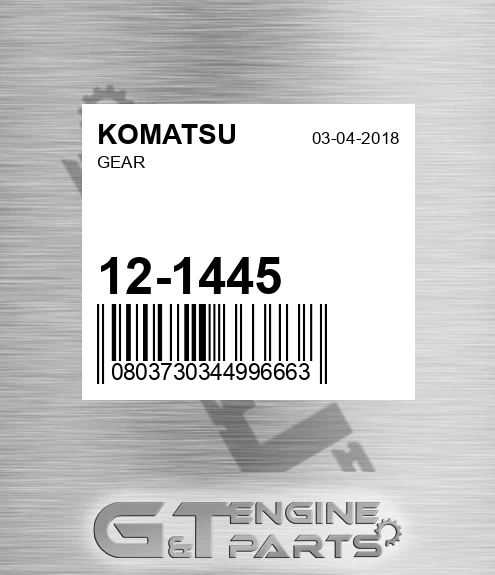 12-1445 Gear for KOMATSU