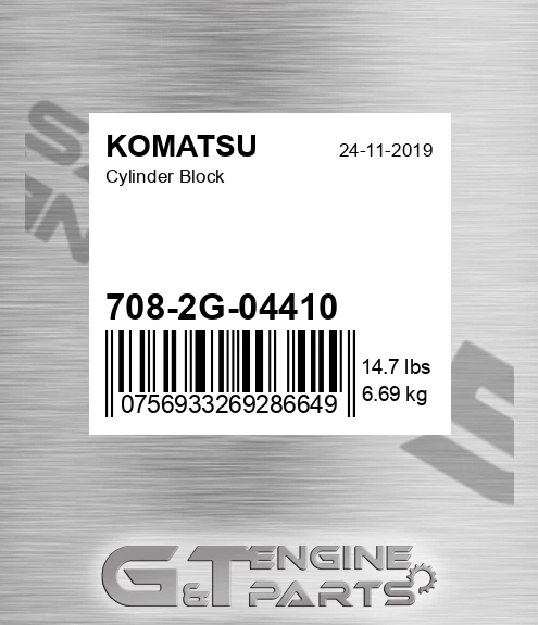 708-2G-04410 Cylinder Block for KOMATSU