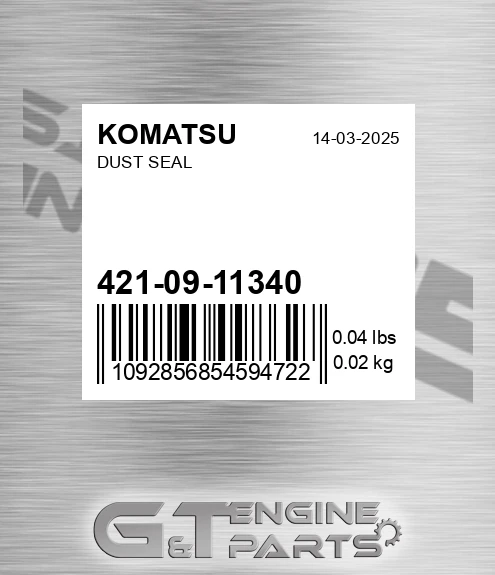 421-09-11340 Dust Seal for KOMATSU