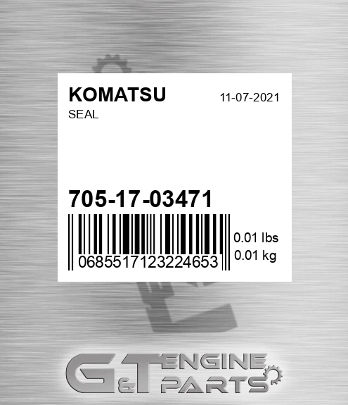 705-17-03471 Seal for KOMATSU