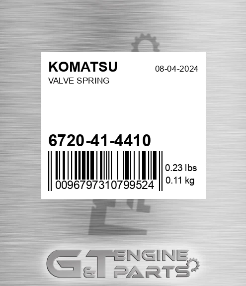 6720-41-4410 Valve Spring