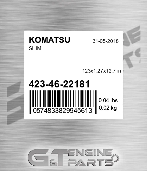 423-46-22181 Shim for KOMATSU