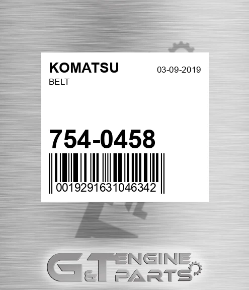 754-0458 Belt for KOMATSU