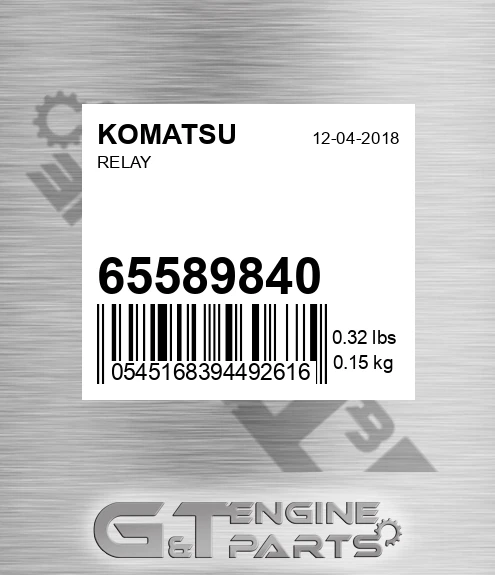 65589840 Cycle Relay for KOMATSU