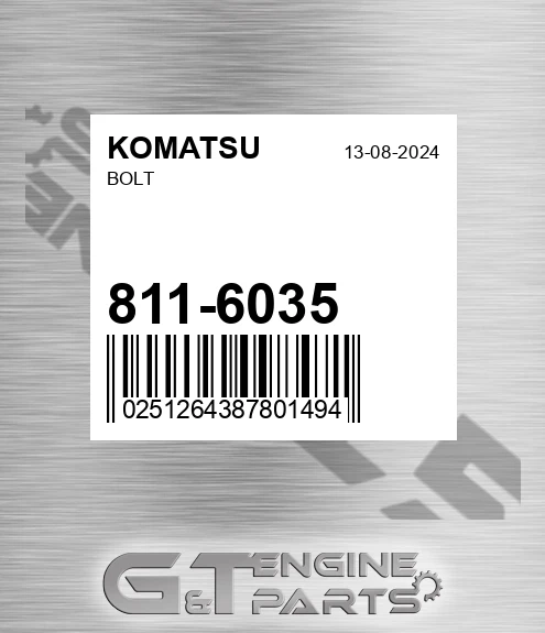 811-6035 Bolt