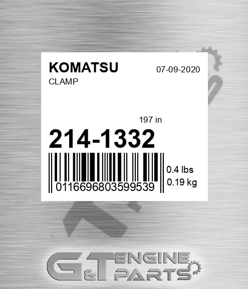 214-1332 Clamp for KOMATSU