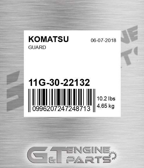 11G-30-22132 Guard for KOMATSU