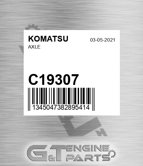 C19307 KOMATSU Axle
