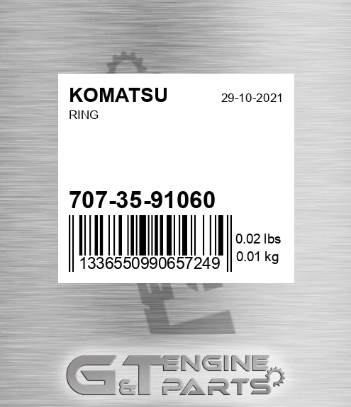 707-35-91060 Ring for KOMATSU