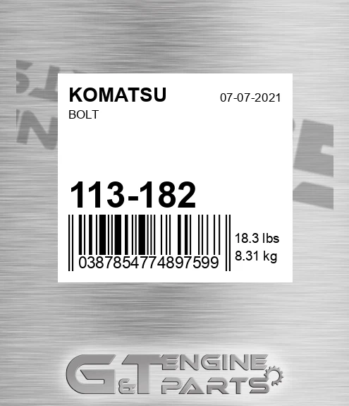113-182 Bolt