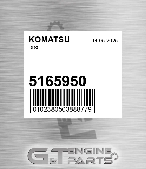 5165950 KOMATSU Disc
