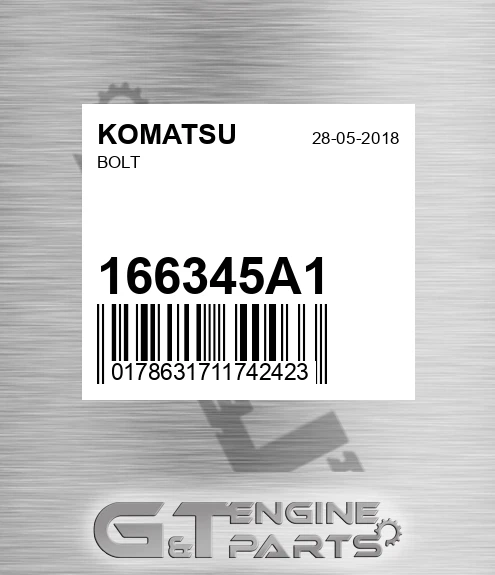 166345A1 KOMATSU Bolt