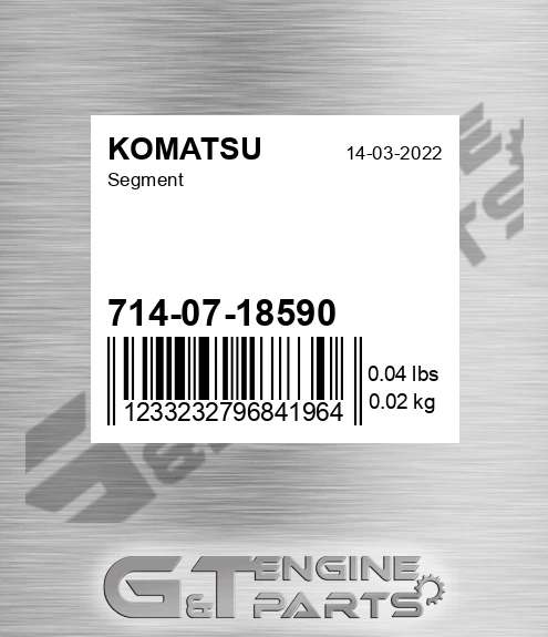 714-07-18590 Segment for KOMATSU