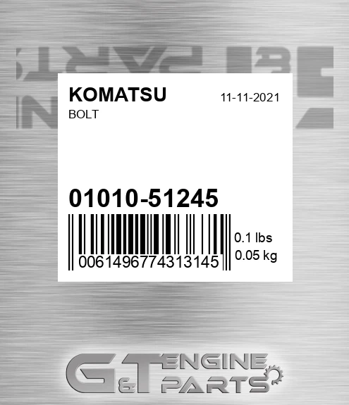 01010-51245 Bolt for KOMATSU