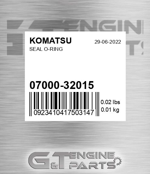 07000-32015 Seal O-ring for KOMATSU