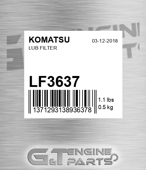 LF3637 Lub Filter