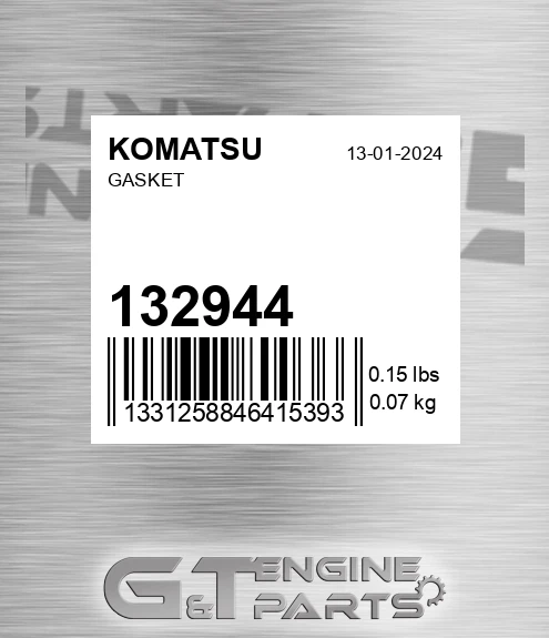 132944 Gasket for KOMATSU