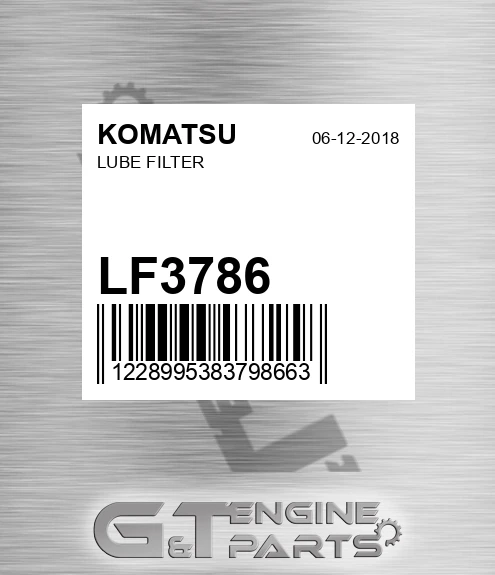 LF3786 KOMATSU Lube Filter