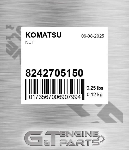 8242-70-5150 Nut for KOMATSU