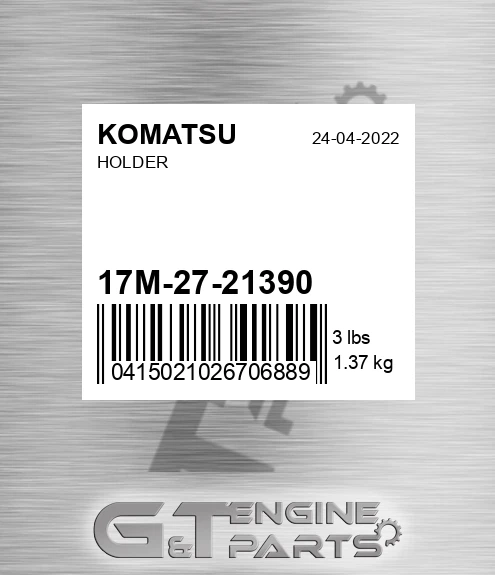 17M-27-21390 Holder for KOMATSU