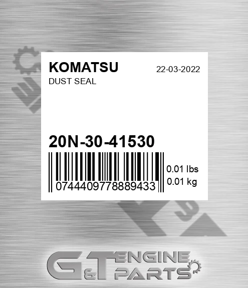 20N-30-41530 Dust Seal for KOMATSU