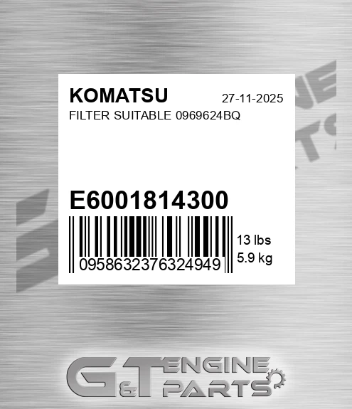 E600-181-4300 Filter Suitable 0969624bq