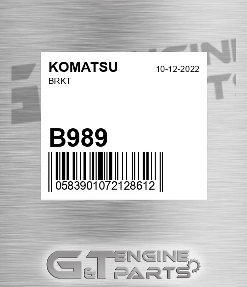 B989 KOMATSU Brkt