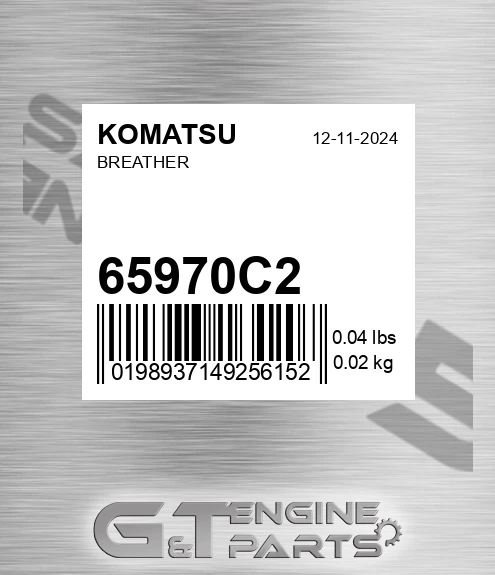 65970C2 Breather for KOMATSU