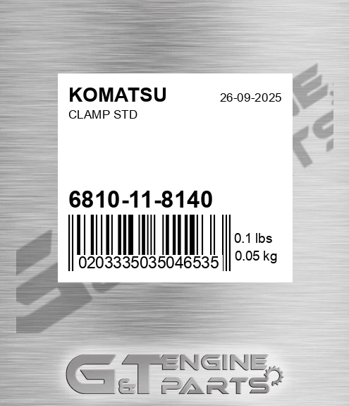 6810-11-8140 Clamp Std for KOMATSU