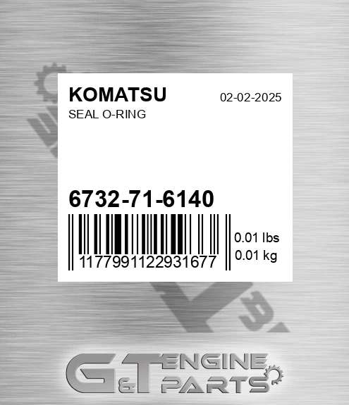 6732-71-6140 Seal O-ring for KOMATSU