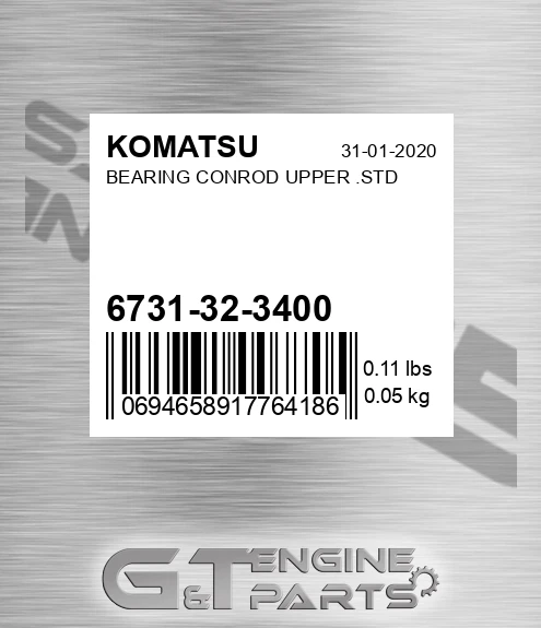 6731-32-3400 Bearing Conrod Upper .std for KOMATSU