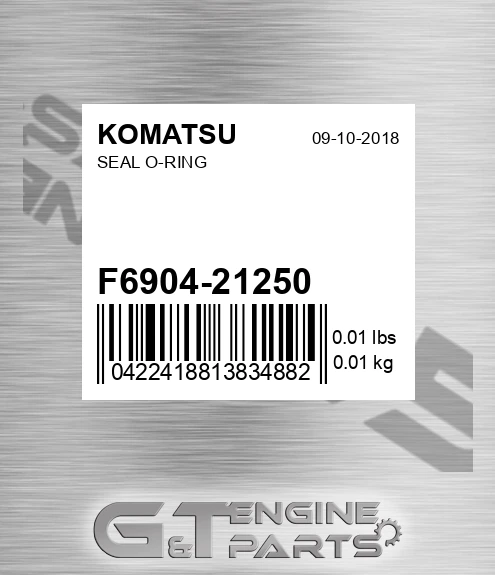 F6904-21250 Seal O-ring for KOMATSU
