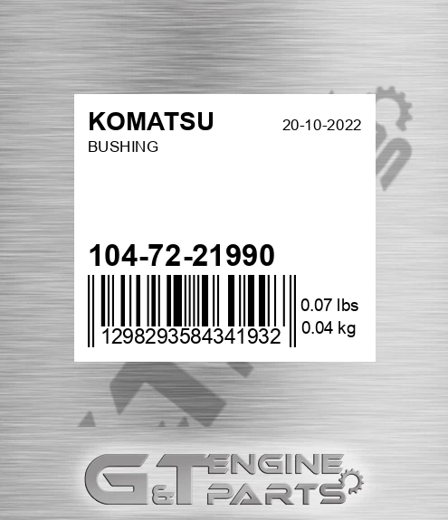 104-72-21990 Bushing for KOMATSU
