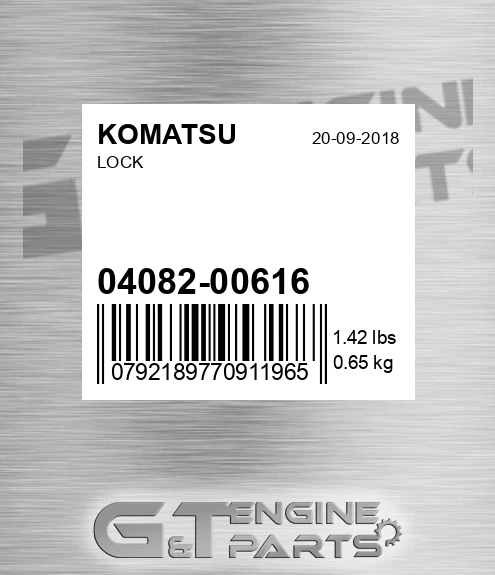 04082-00616 Lock for KOMATSU