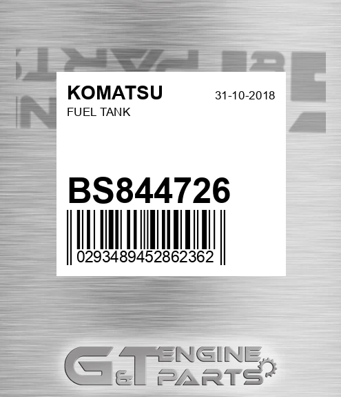BS844726 KOMATSU Fuel Tank
