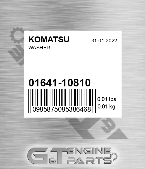 01641-10810 Washer for KOMATSU