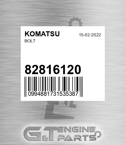828-16120 Bolt