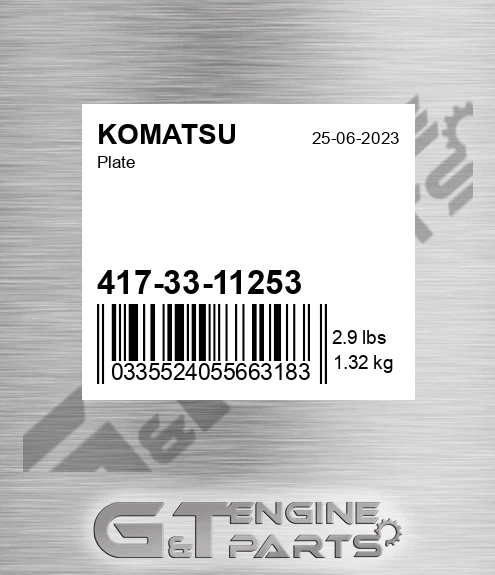 417-33-11253 Plate