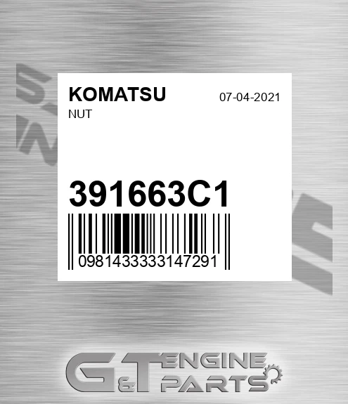 391663C1 KOMATSU Nut