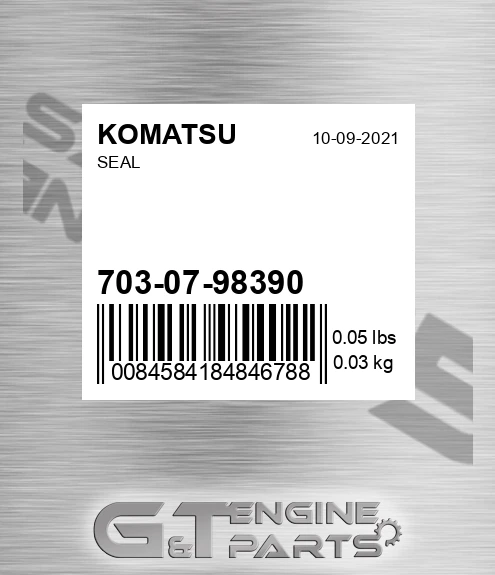703-07-98390 Seal for KOMATSU