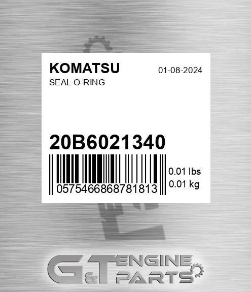 20B-60-21340 Seal O-ring for KOMATSU