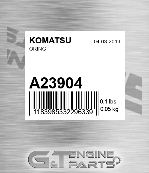 A23904 KOMATSU Oring