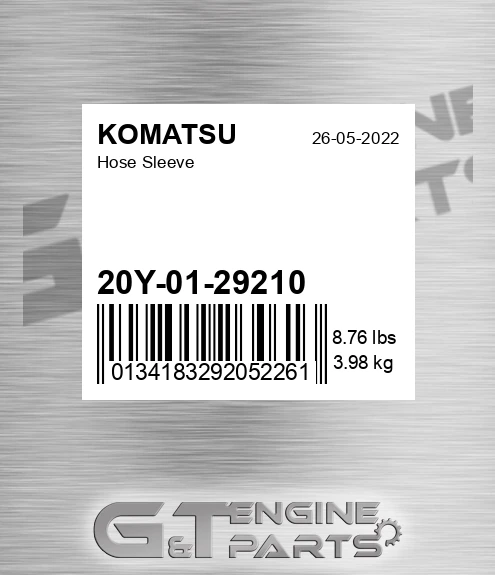 20Y-01-29210 Hose Sleeve for KOMATSU
