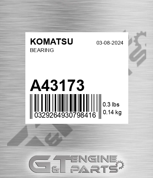 A43173 KOMATSU Bearing
