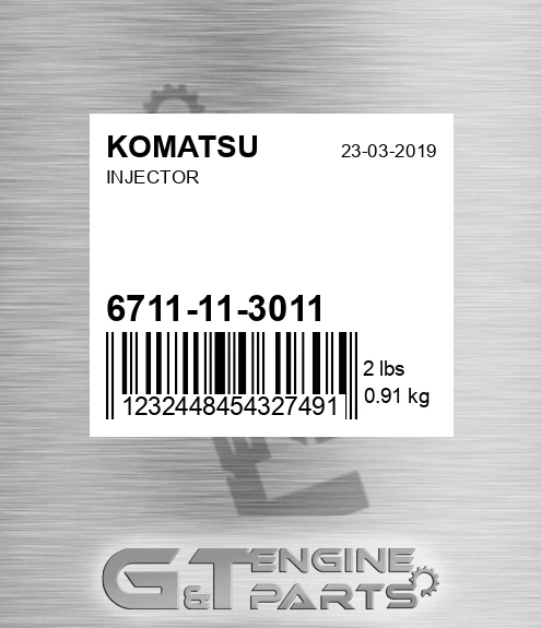 6711-11-3011 Injector for KOMATSU