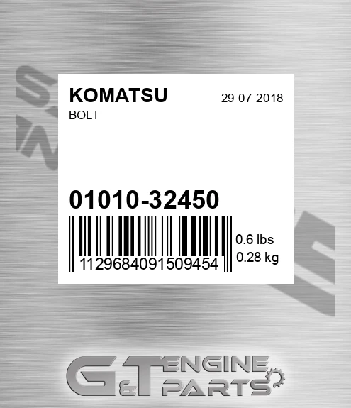 01010-32450 Bolt for KOMATSU