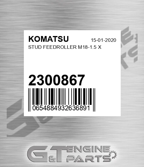 2300867 Stud Feedroller M18-1.5 X for KOMATSU
