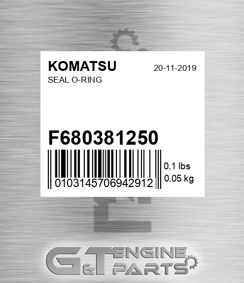 F6803-81250 Seal O-ring for KOMATSU